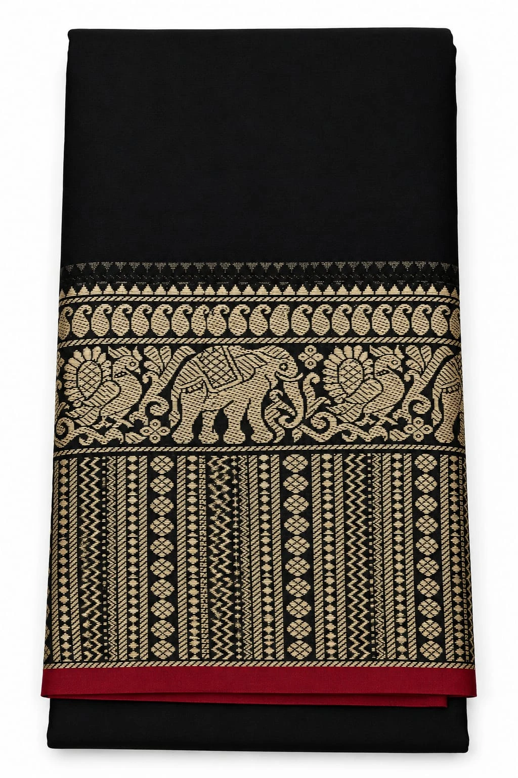 NARAYANAPATTU WIDE ELEPHANT BORDER SAREE